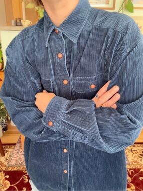 Dalia Casuals Navy Corduroy Shirt Jacket Vintage